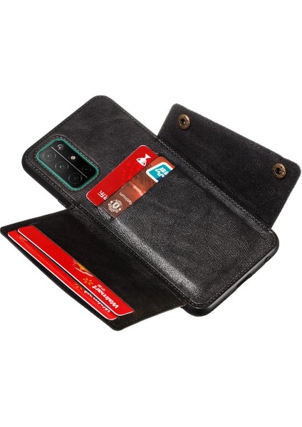 Samsung Galaxy M52 5g Buit Için Cüzdan Kılıf Demir Cüzdan Kılıf Kickstand (Yurt Dışından)