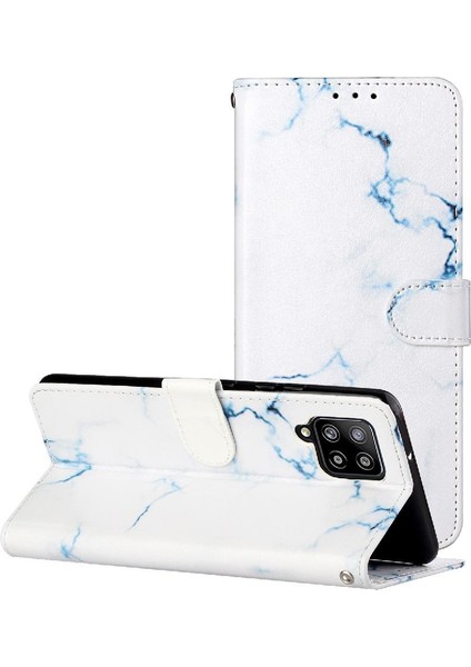 Samsung Galaxy Flip 5g Için Flip Case Mermer Desen Kart Yuvaları Tutucu Tam (Yurt Dışından)