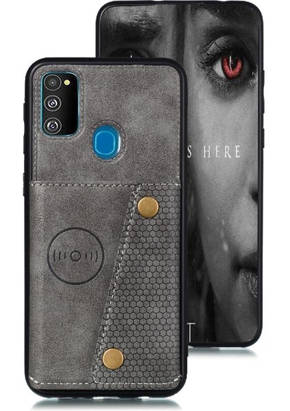 Samsung Galaxy M30S/M21 Cüzdan Kılıf Buit Demir Kickstand Için Cüzdan Kılıf (Yurt Dışından)