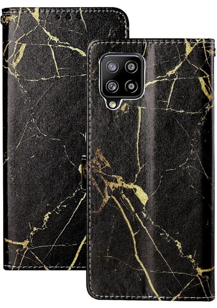 Samsung Galaxy Flip 5g Için Flip Case Mermer Desen Kart Yuvaları Tutucu Tam (Yurt Dışından)