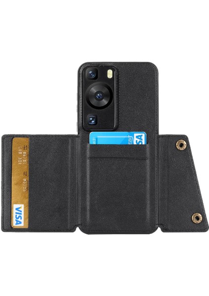 Cüzdan Kılıf Için Huawei P60 Buit Demir Kart Tutucu Cüzdan Kılıf Darbeye (Yurt Dışından) indirimleri
