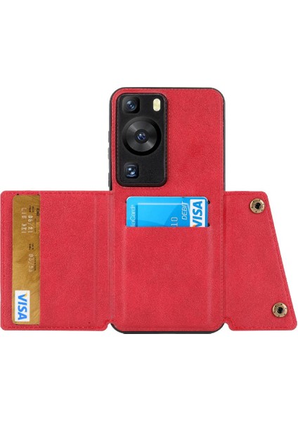 Cüzdan Kılıf Için Huawei P60 Buit Demir Kart Tutucu Cüzdan Kılıf Darbeye (Yurt Dışından) fiyatları