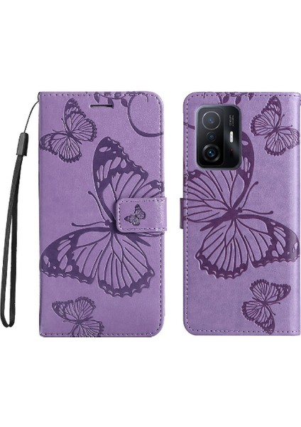 Xiaomi 11T/11T Pro Pu Deri Darbeye Kapak Manyetik Flip Case (Yurt Dışından)