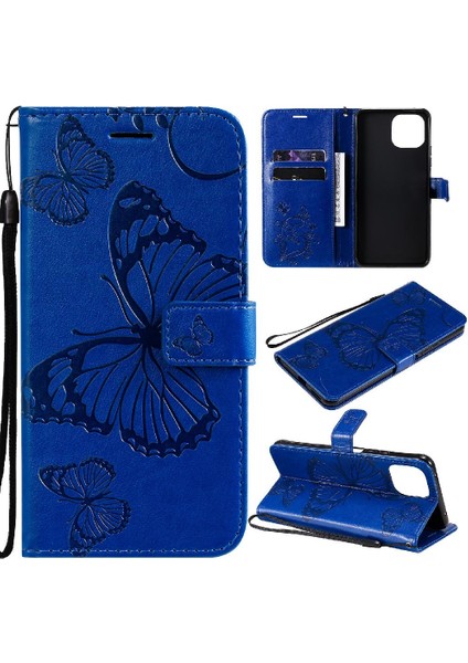 Kart Yuvası Standı ile Xiaomi 11 Lite Pu Deri Için Flip Case Darbeye (Yurt Dışından)