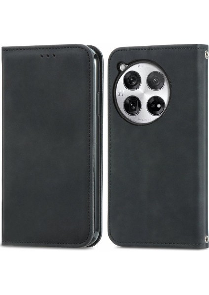 Oneplus 12 5g Için Flip Case Cüzdan Darbeye Deri Kılıf Kapak Çevirin (Yurt Dışından)