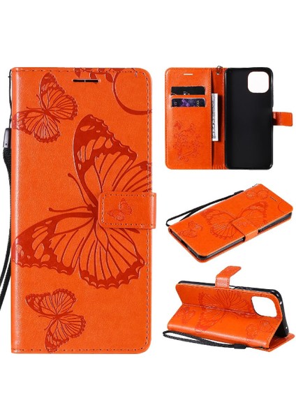 Kart Yuvası Standı ile Xiaomi 11 Lite Pu Deri Için Flip Case Darbeye (Yurt Dışından)