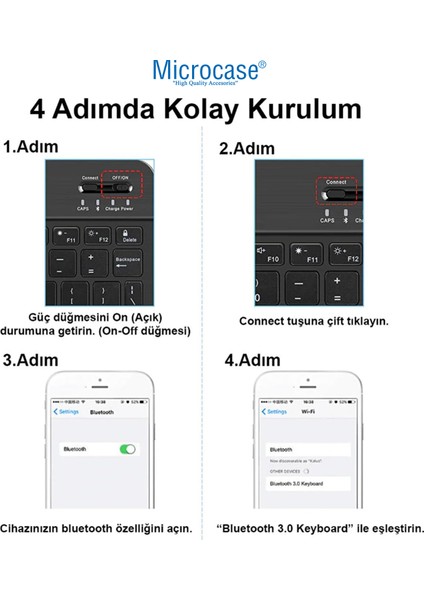 Tcl Tab 10 Gen2 10.4 Inch Uyumlu Tablet Çanta+Türkçe Bluetooth Klavye +Mouse+ Standı - Pembe AL4382
