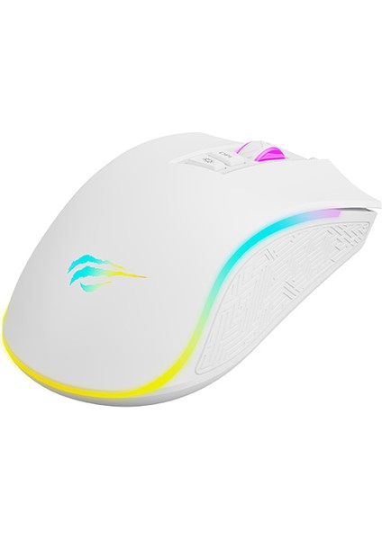 Gamenote MS1034 Rgb Gaming Makrolu Programlanabilir Oyuncu Mouse - Beyaz