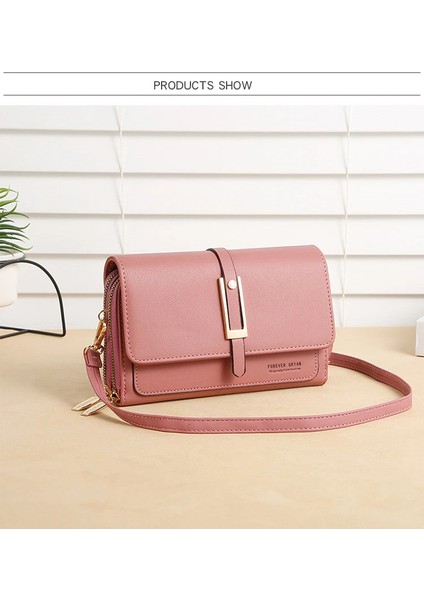 Pu Derili Büyük Kapasiteli Corssbody Omuz Çantası