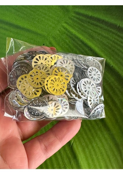 1 cm 20 Gr Tekerlek Delikli Pul Payet Oya Yazma Işleme Pulu
