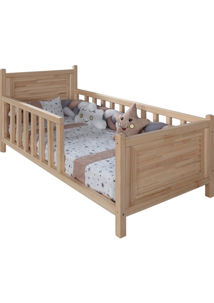 Doğal Ladin Karyola, Mina Montessori Karyola + 1 Adet Comfort Yatak