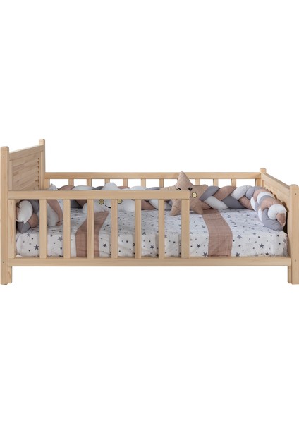 Doğal Ladin Karyola, Mina Montessori Karyola + 1 Adet Comfort Yatak