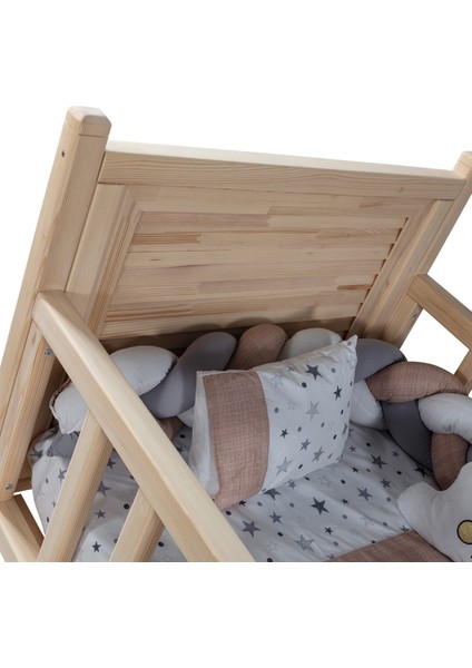 Doğal Ladin Karyola, Mina Montessori Karyola + 1 Adet Comfort Yatak
