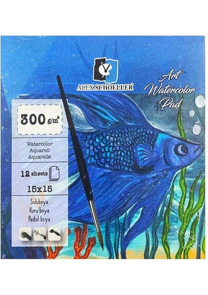 Art Sulu Boya Defteri 15X15 cm 300 gr 12 Yaprak