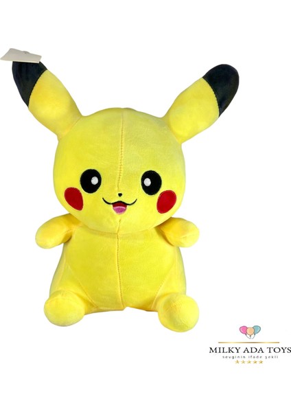 Milky Ada Toys Peluş Pikachu 37 cm X 21 cm X 16 cm Uyku Ve Oyun Arkadaşı Soft Yumuşak Peluş Oyuncak