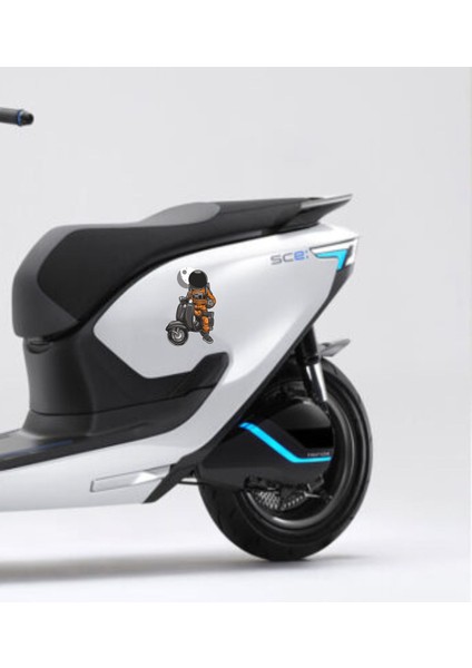 Motosikletli Uzay Astronot Araba Motosiklet Oto Sticker 00056 fiyatları