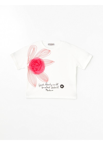 Kız Çocuk Nakışlı Beauty Flower Bluz