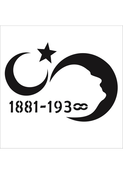 Stencil Sarayi Boyama Şablon Atatürk - 8488
