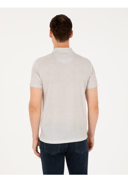 Erkek Bej Slim Fit Tişört 50288926-VR011 indirimleri