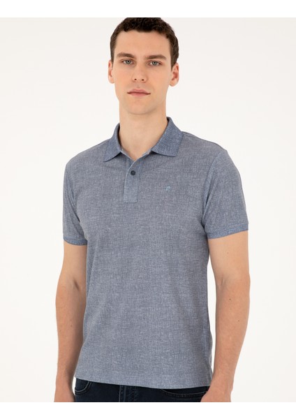 Erkek Lacivert Slim Fit Tişört 50288925-VR033 modelleri
