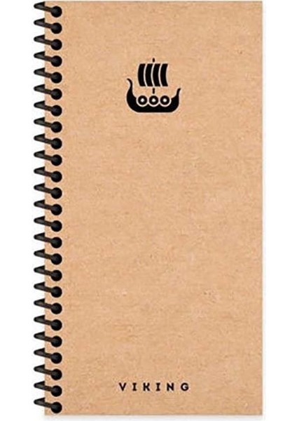 Keskin 10X19 Sert Kapak La Plume Viking 80 Yaprak Spiralli Çizgisiz Defter Gemi 417967-99