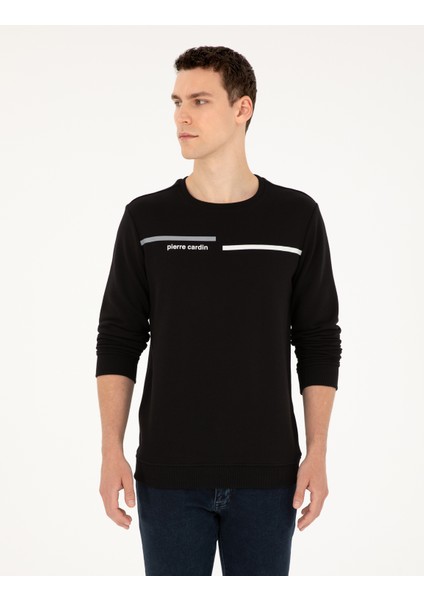 Pierre Cardin Erkek Siyah Regular Fit Sweatshirt 50295755-VR046