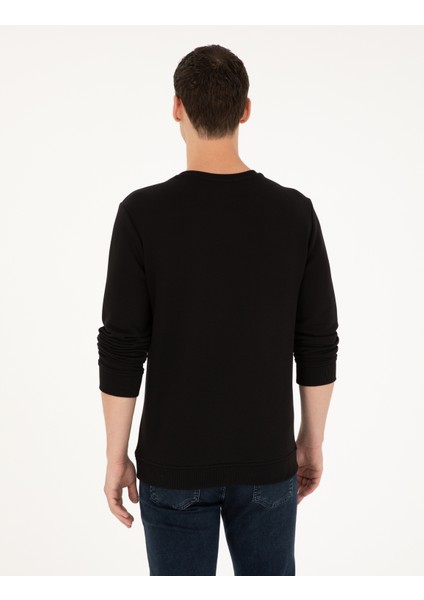 Pierre Cardin Erkek Siyah Regular Fit Sweatshirt 50295755-VR046