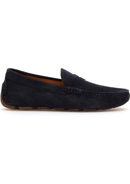 Erkek Lacivert %100 Deri Loafer Ayakkabı 50288705-VR033