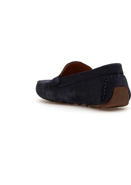 Erkek Lacivert %100 Deri Loafer Ayakkabı 50288705-VR033