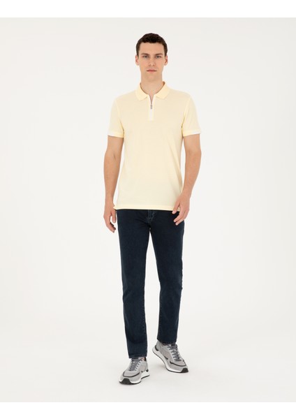 Pierre Cardin Erkek Sarı Slim Fit Tişört 50281060-VR035