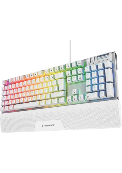 Carbon Beyaz Rgb Q Bilek Destekli Red Switch Gaming Oyuncu Klavye