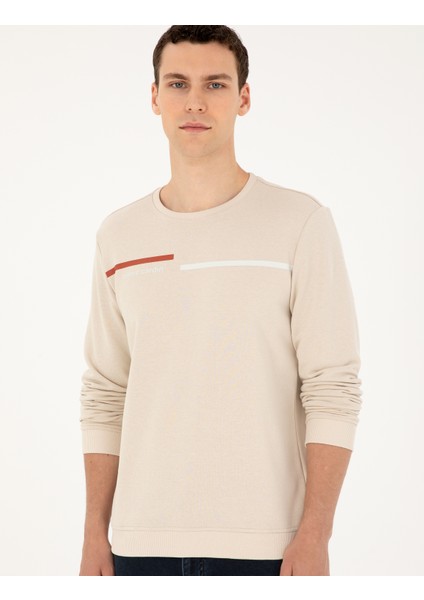 Pierre Cardin Erkek Camel Regular Fit Sweatshirt 50295755-VR015