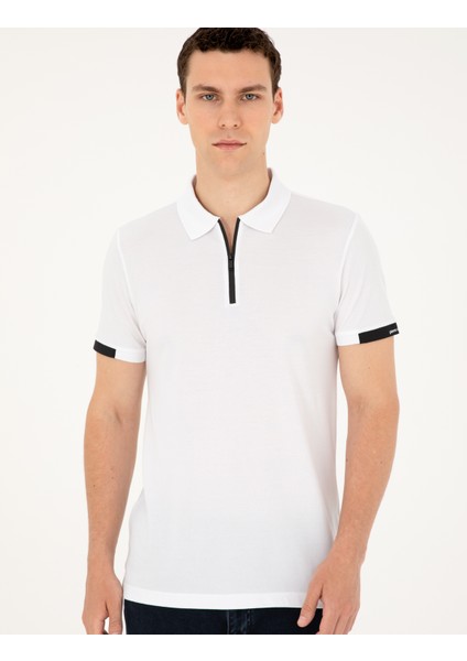 Erkek Beyaz Slim Fit Tişört 50281060-VR013 modelleri