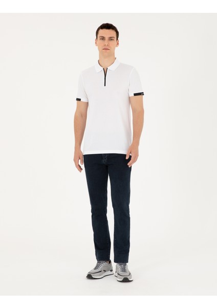 Erkek Beyaz Slim Fit Tişört 50281060-VR013 fırsatları