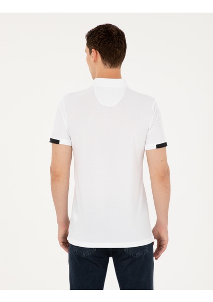 Erkek Beyaz Slim Fit Tişört 50281060-VR013 indirimleri