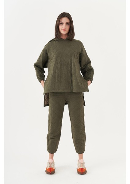 Kapitone Puf Eşofman Haki