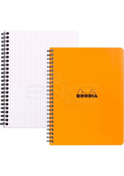 Basic Turuncu Kapak Spiralli Defter Kareli 80G 80 Yaprak