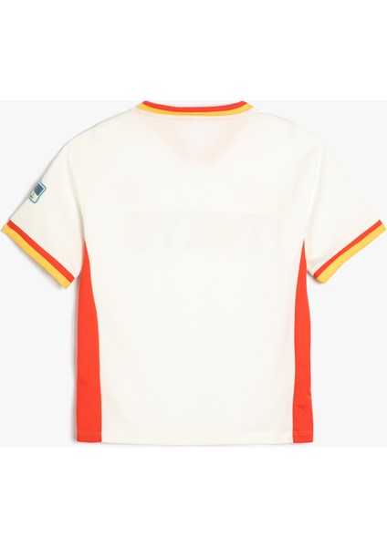 Spor Tişört Tokyo Baskılı Kısa Kollu V Yaka Baskılı modelleri