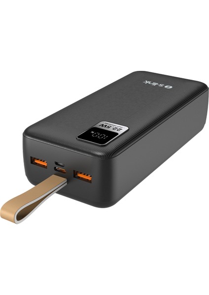 G330 30000MAH Micro+Type-C+Usb PD20W+QC3.0 18W Siyah LCD Taşınabilir Pil Şarj Cihazı Powerban