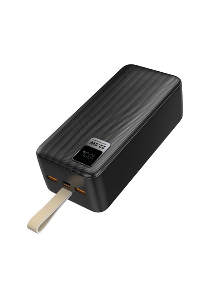 G430 40000MAH Micro+Type-C+Usb PD20W+QC3.0 18W Siyah LCD Taşınabilir Pil Şarj Cihazı Powerban