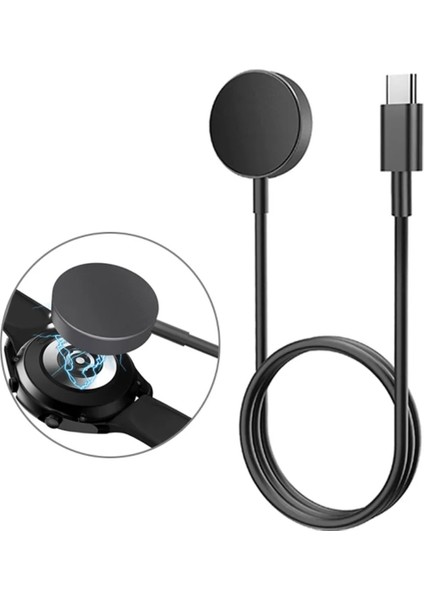 Samsung Galaxy Watch 4 40 44MM Uyumlu Şarj Kablosu Manyetik Akıllı Saat Şarj Aleti