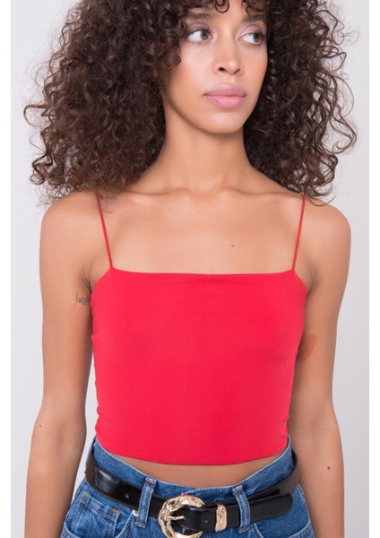 Mint Ip Askılı Crop Top