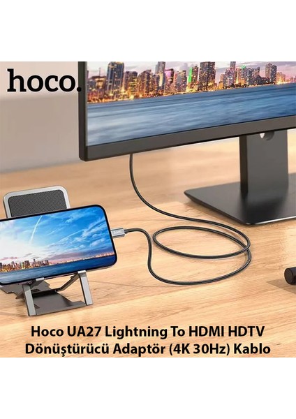 UA27 Lightning To HDMI Hdtv Dönüştürücü Adaptör (4k 30Hz) Kablo