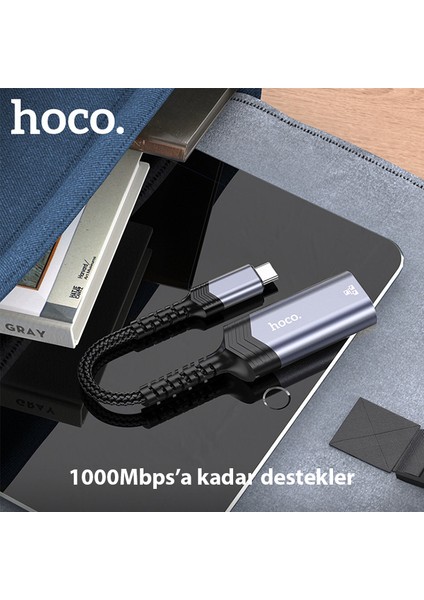 UA26 Type-C Otg RJ45 Internet Adaptörü Dönüştürücü 1000 Mbps