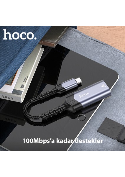 UA26 Type-C Otg RJ45 Internet Adaptörü Dönüştürücü 100 Mbps