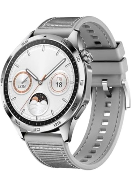 Honor Watch Gs Pro Örgü Kumaş Hibrit Ayarlanabilir Silikon Lansman Saat Kordonu