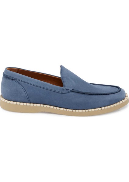 Mavi Hakiki Nubuk Deri Erkek Loafer - E24I1AY56641-F58 modelleri