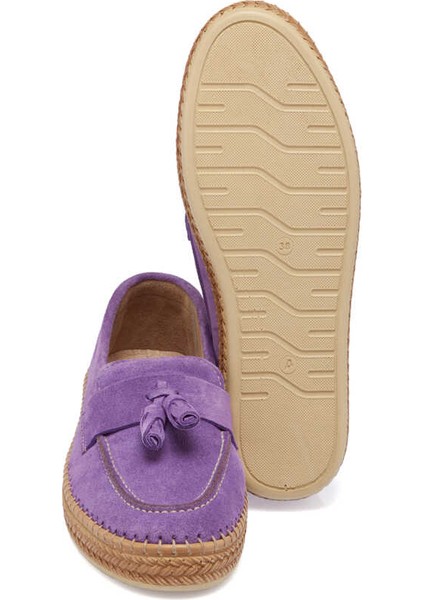 Lila Süet Deri Kadın Espadril - K24I1Ay67227-R92