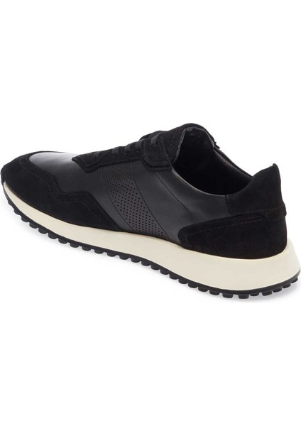 Siyah Hakiki Deri Erkek Sneaker - E24I1AY56666-W19