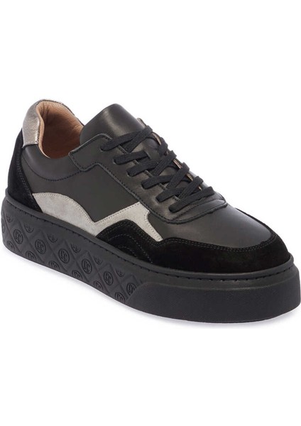 Siyah Hakiki Deri Kadın Sneaker - K24I1AY67300-A23